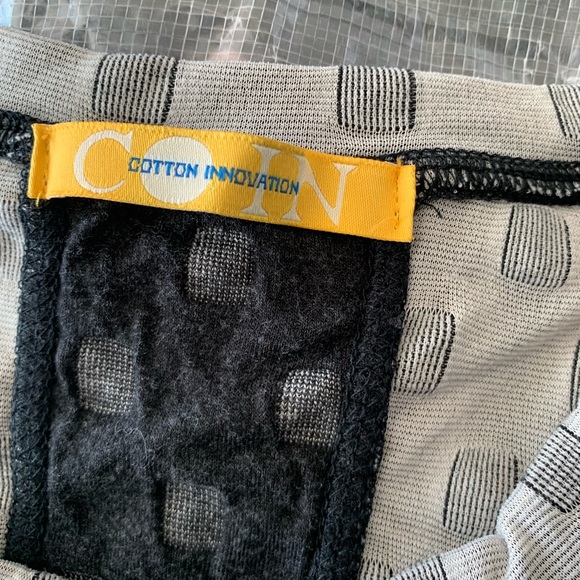 Charcoal Grey Square-Dot Knit Top  { Cotton Innovation } - Picture 5 of 8